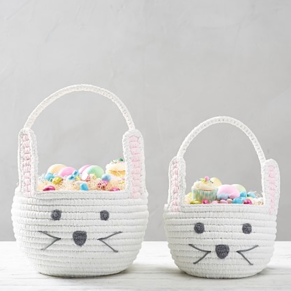 Pottery Barn Kids Woven Bunny Easter Basket (ONE left)